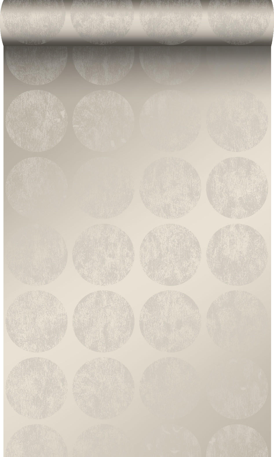TAPETE große verwitterte Kugeln 53 cm x 10.05 m - Braun, Papier (53/1000cm) - Origin Wallcoverings
