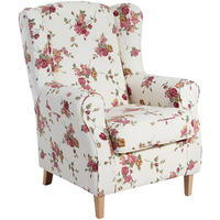OHRENSESSEL Karlen Bezug Flachgewebe Buche natur / beige - Hellbraun/Naturfarben, Kunststoff (86/103/77cm) - 58aufmkessel