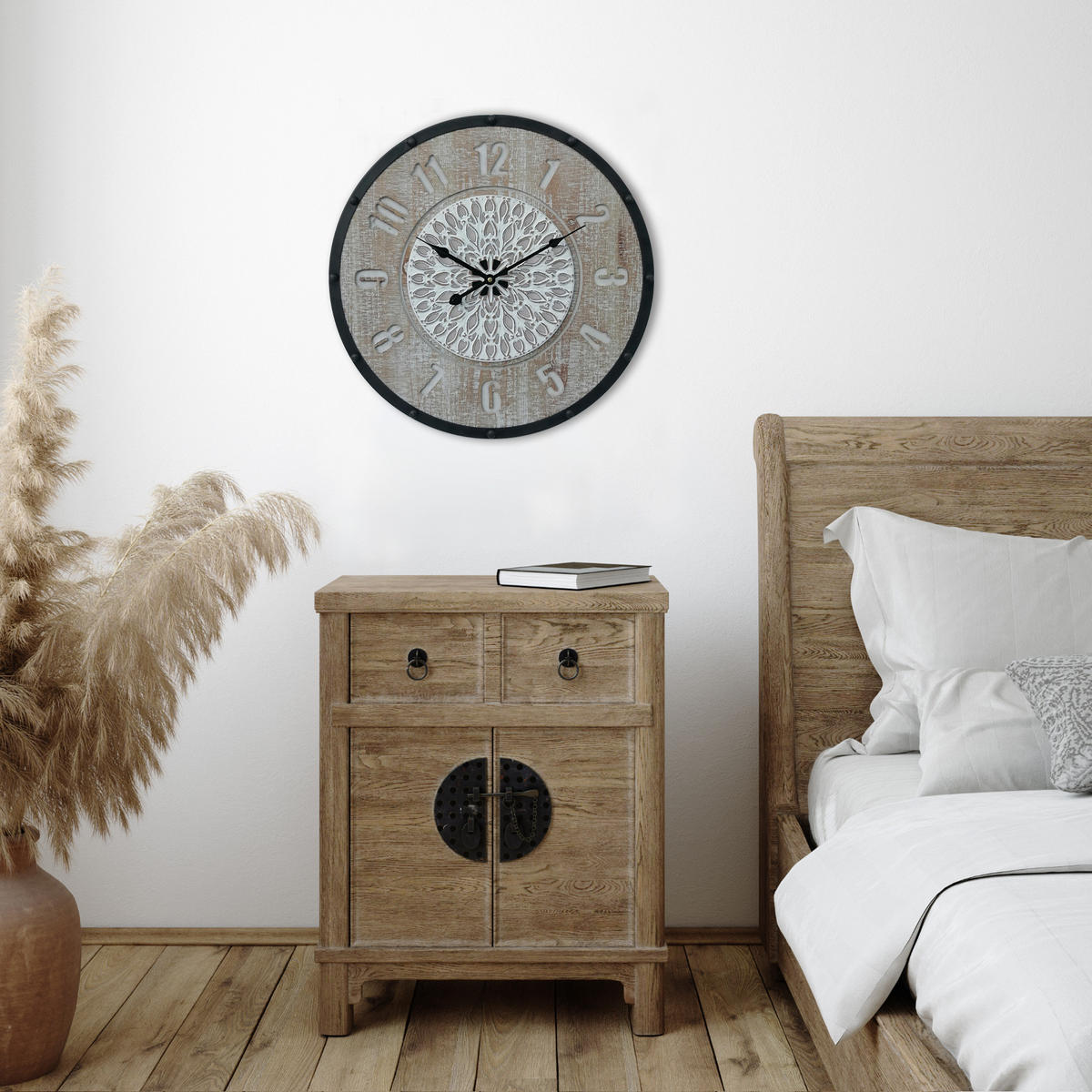 WANDUHR Braun 5/50/50 cm - Braun, Holzwerkstoff (5/50/50cm) - Mobili Rebecca