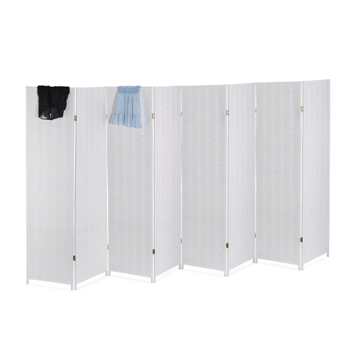 PARAVENT - Weiß, Holz/Papier (320/170/2cm) - Relaxdays