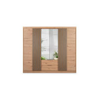 DREHTÜRENSCHRANK MAROKO 250/213/60 cm in Artisan Eiche mit Lamellen - Eiche Artisan, Holzwerkstoff (250/60/213cm) - Deine Möbel 24