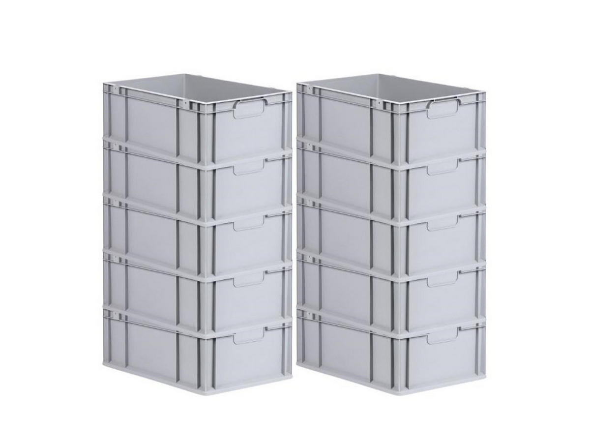 EUROBOX Nextgen Economy Griffe Geschlossen 22x40x60cm 44 Liter - Grau, Kunststoff (40/22/60cm) - PROREGAL