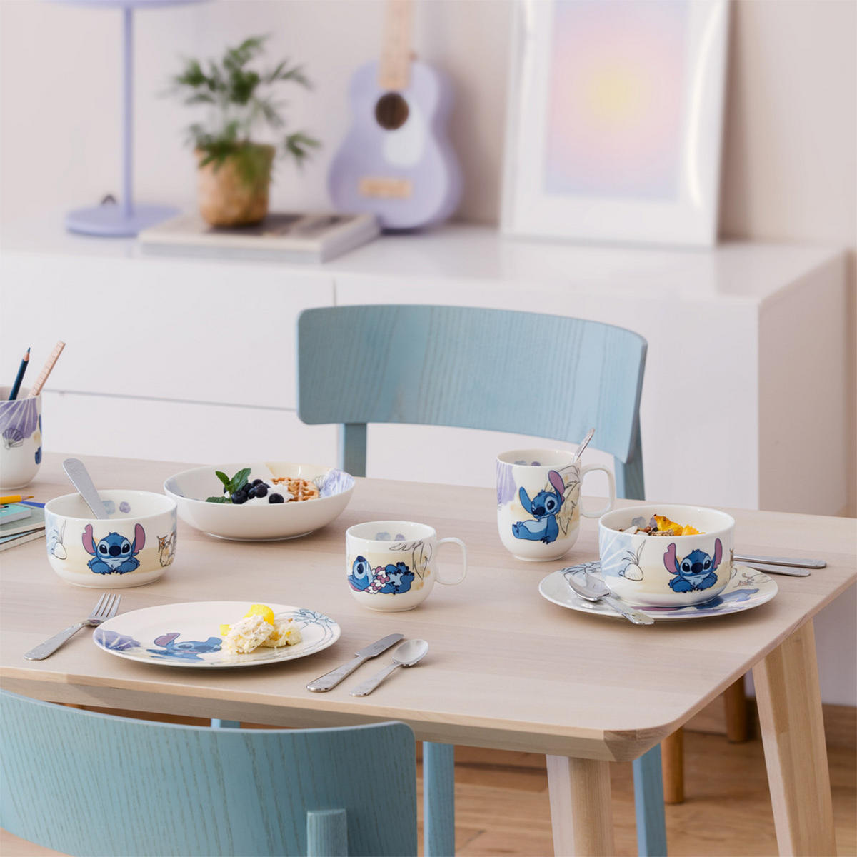 KINDERTELLER Disney Stitch bunt ø 21,5 cm 6er Set - Multicolor, Keramik (21.5/1.6/21.5cm) - Villeroy & Boch