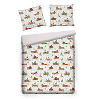 BETTWÄSCHE Satin WINHURST, 160x200 cm, Mehrfarbig, Winter Weihnachten Bettbezug, Weihnachtsdeko, Christmas, Weihnachtsmotiv - Multicolor, Textil (160/200cm) - home&you