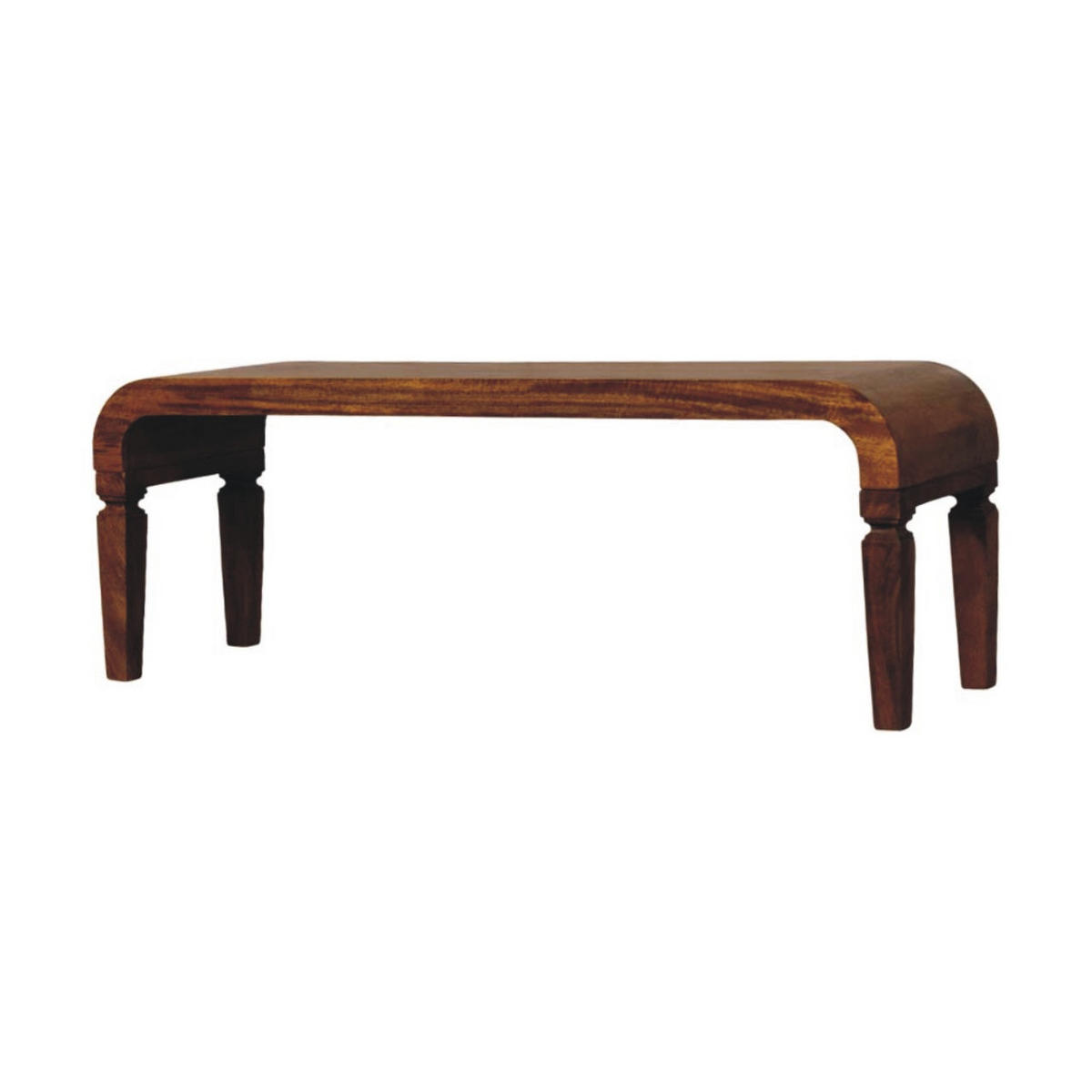 LAVICE s povrchovou úpravou medová karamelová, 2 dvojité sedáky, hnědá. - hnědá, dřevo (35/120/43cm) - Artisan Furniture