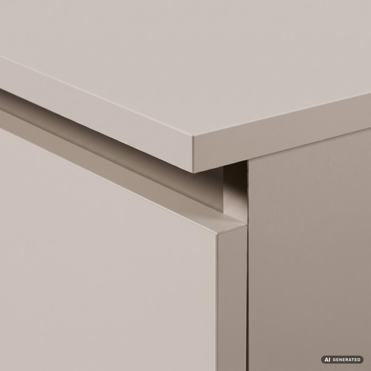 NACHTTISCH CL3 Kaschmir 40 cm 3 Schubladen Front Kaschmir B40xH57xT35 cm - Beige, Holzwerkstoff (40/57/35cm) - Akord