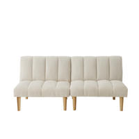 SCHLAFSOFA 167/82/72 cm Beige Cord mit 3-fach verstellbarer Rückenlehne - Beige, Textil (82/72/167cm) - Oxeza
