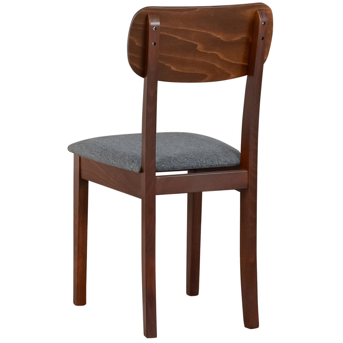 HOLZSTUHL Noeles Dunkelgrau/Nussbaumoptik - Dunkelgrau, Holz/Textil (43/86/40cm) - Selsey