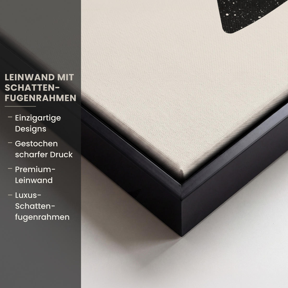 LEINWAND Bilder mit Rahmen - Weihnachtsbaum - Schwarz - Urlaub - Beige - 40x30 - Schwarz, Textil (40/30cm) - MuchoWow