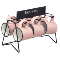 ESPRESSOTASSEN Set 6 Stück 100 ml - Rosa, Keramik (100L) - Vessia