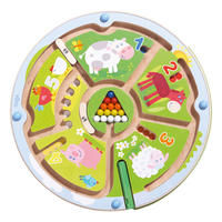 MAGNETSPIEL Zahlenlabyrinth, ab 2 Jahren - Multicolor, Naturmaterialien (26.7/31cm)