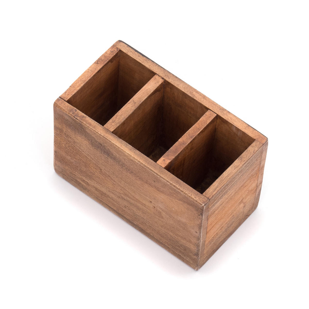 BESTECKKASTEN Note Mahagoni Holz, beschriftbar naturfarben-schwarz - Naturfarben, Holz (18/12/10cm) - DESIGN DELIGHTS