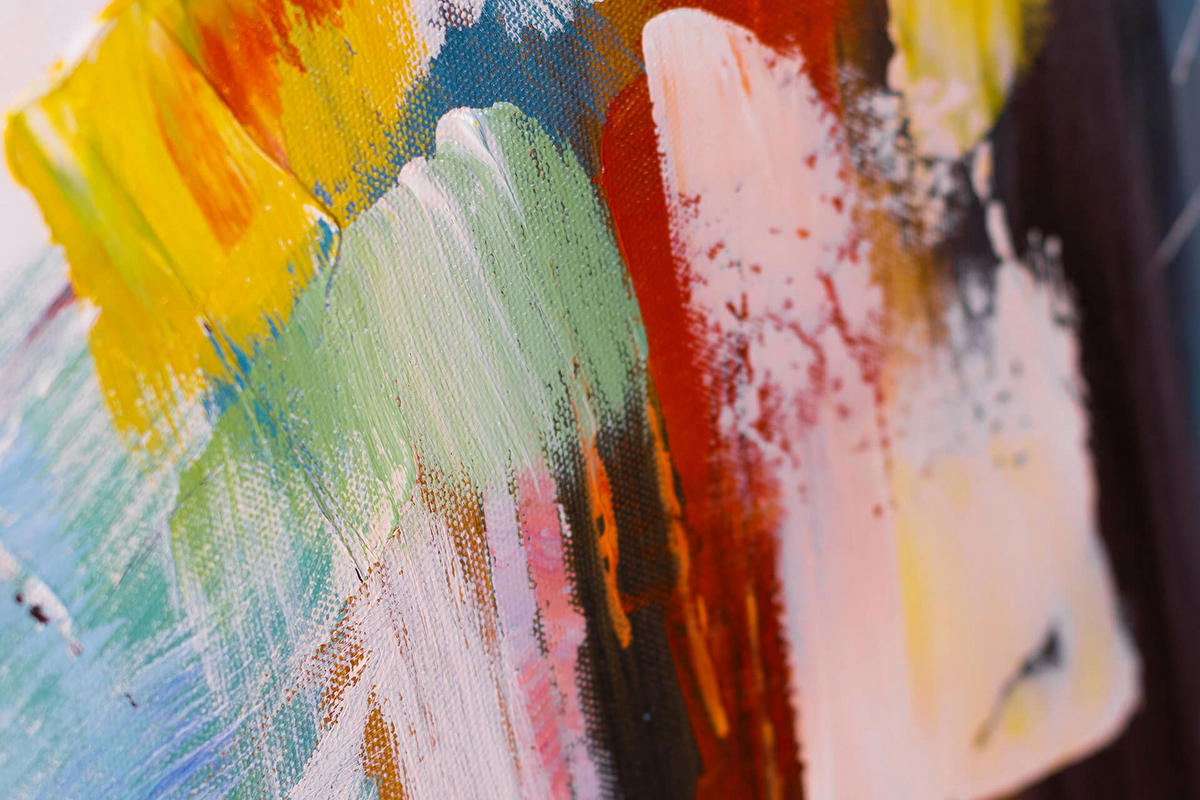 ACRYLBILD HANDGEMALT 120/60 cm - Blau/Multicolor, Holz/Textil (1.64/60cm) - KUNSTLOFT