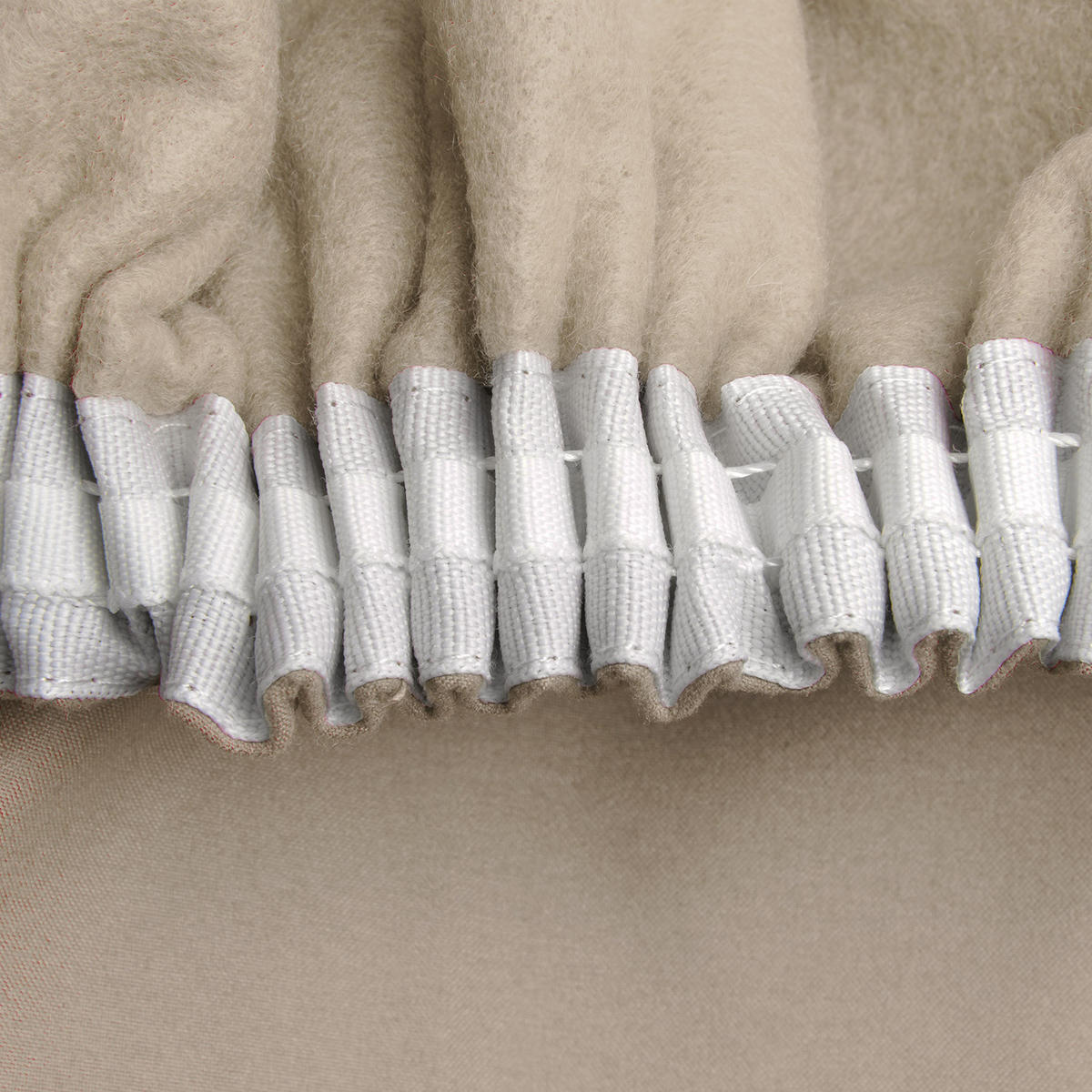 VORHANG Amelie TK mit Kräuselband 140x245cm Creme (2tlg) - Creme, Textil (140/245/1cm) - Beautissu 