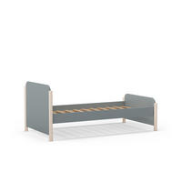 BETT 90x190 cm mit abgerundeten Formen 107,2/199/70 cm - Grün, Holz (190/90cm) - Calicosy