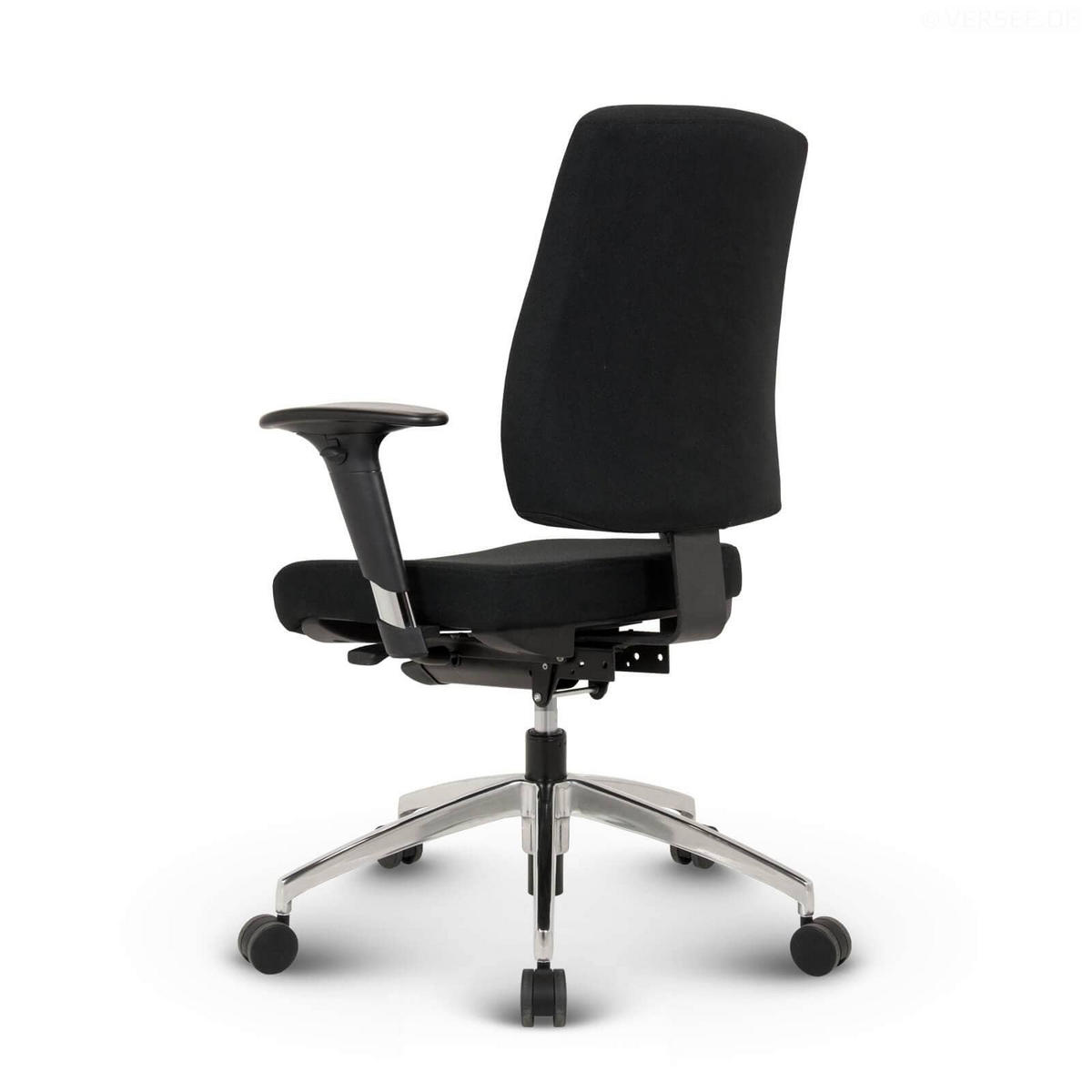 BÜROSTUHL Basic Stoff Schwarz - ergonomisch, 150 kg belastbar, Sitzhöhe 52-64 cm - Schwarz, Kunststoff/Textil (65/103/68cm) - Versee