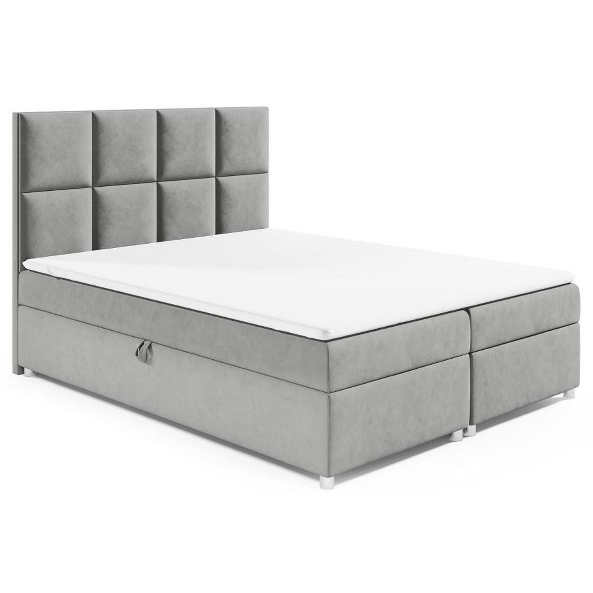 BOXBETT mit Bettkasten Trinity K-1 Bonellfederkern - Blau, Holz/Holzwerkstoff (140/200cm) - Best For Home