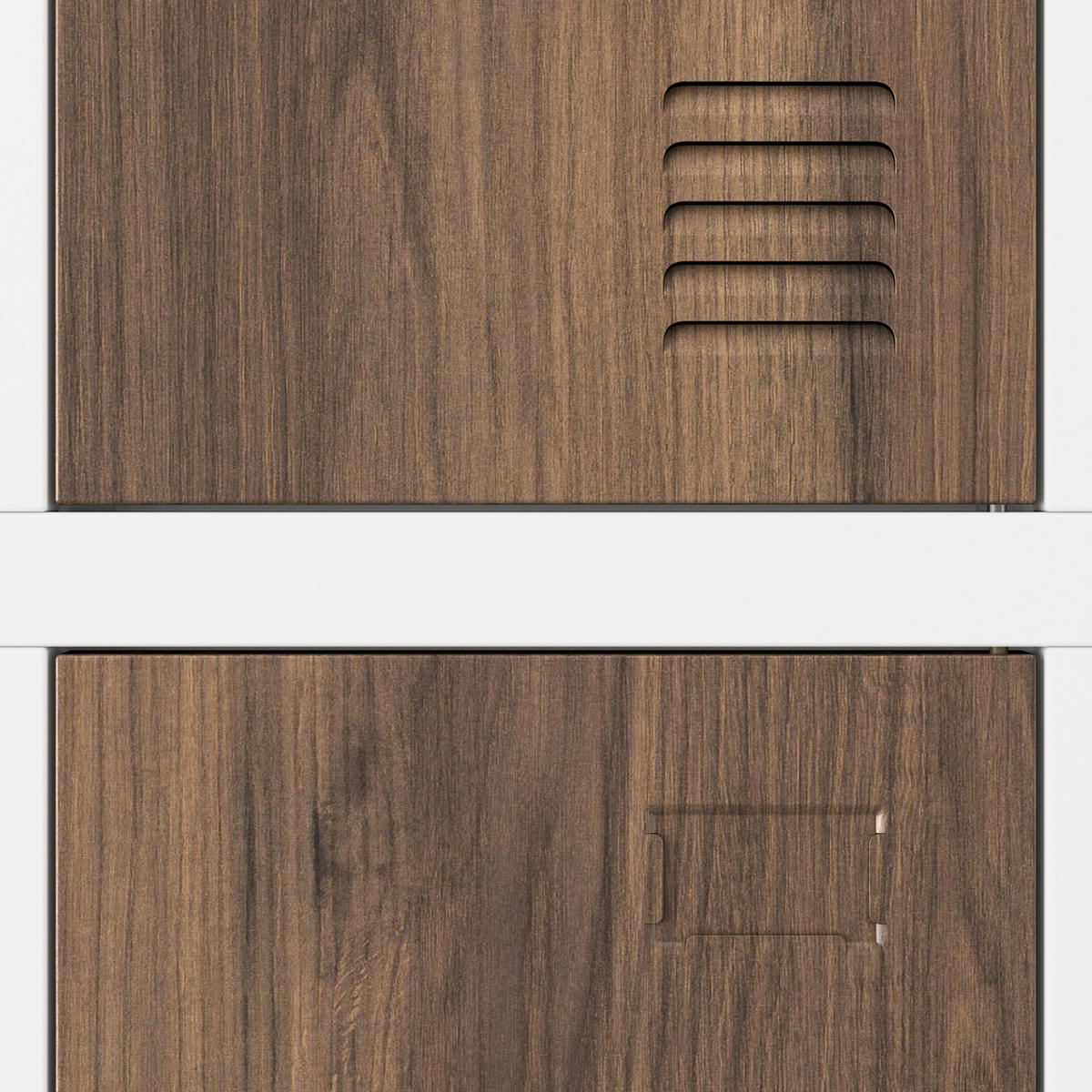 ARBEITSSCHUTZ-KLEIDERSCHRANK 6 Türen IGOR 185x90x45 cm - Nussbaumfarben/Weiß, Metall (90/185/45cm) - Jan Nowak
