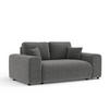 2-SITZER-SOFA Zanzibar Grau Chenille - Schwarz/Grau, Holz/Holzwerkstoff (178/79/108cm) - Maison de Reve