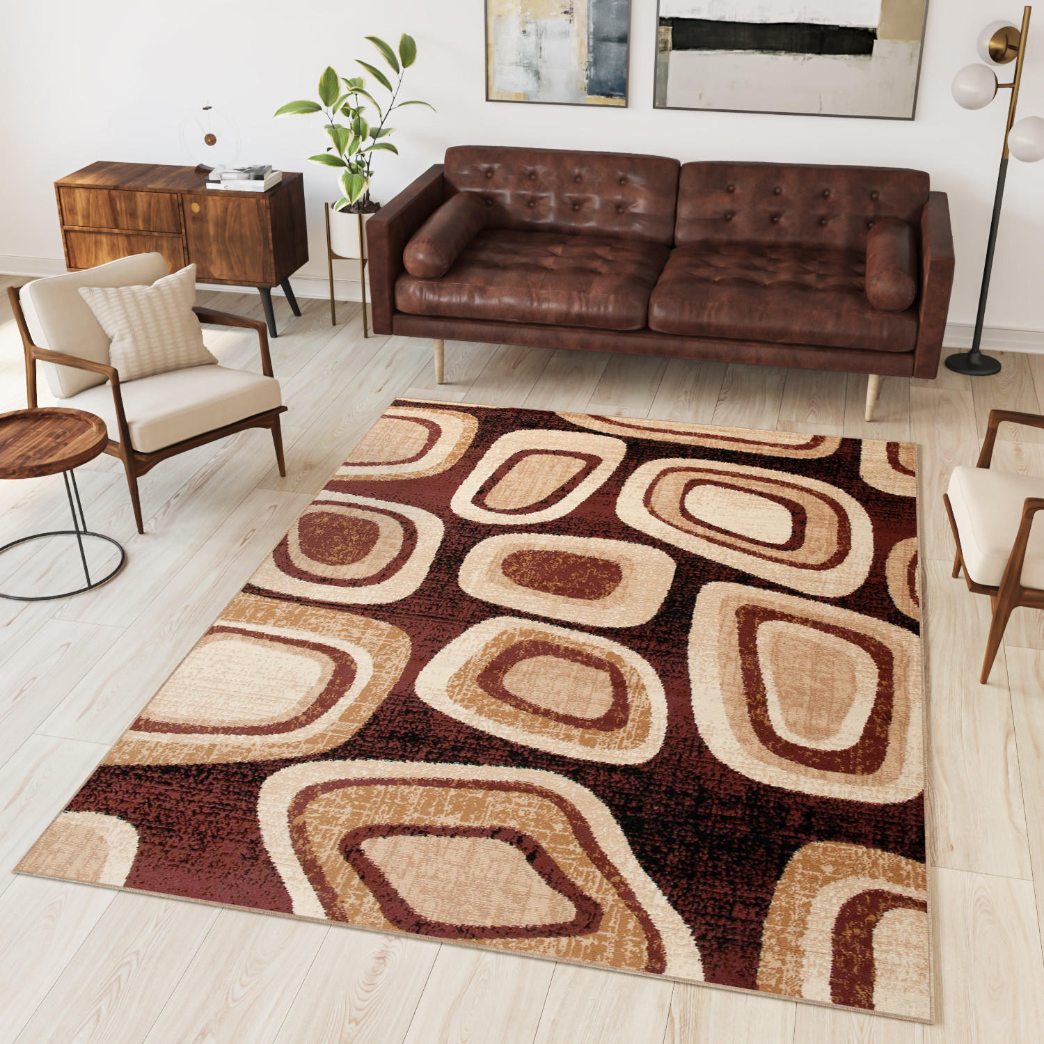 TEPPICH DREAM Braun 160/210 cm - Braun, Textil (160/210cm) - Tapiso