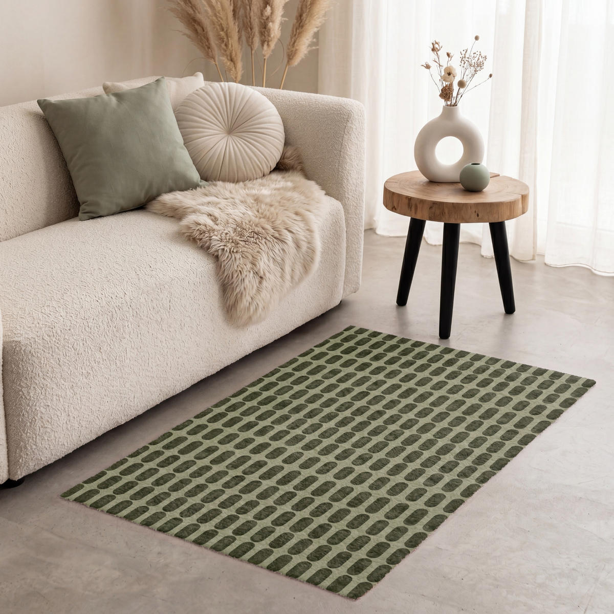 KOBERCE - Rytmické - Impact - Zelené - 80x120 cm - olivovozelená, textil/plast (80/0.4cm) - OnlyWow