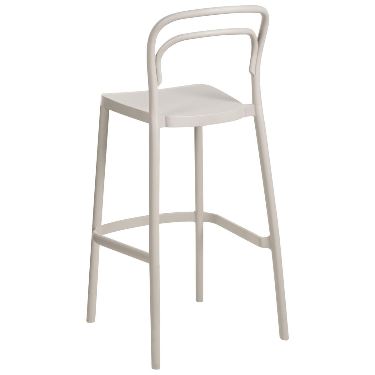 GARTEN-BARHOCKER 2er-Set Beige Porano - Beige, Kunststoff (48/106/48cm) - Beliani