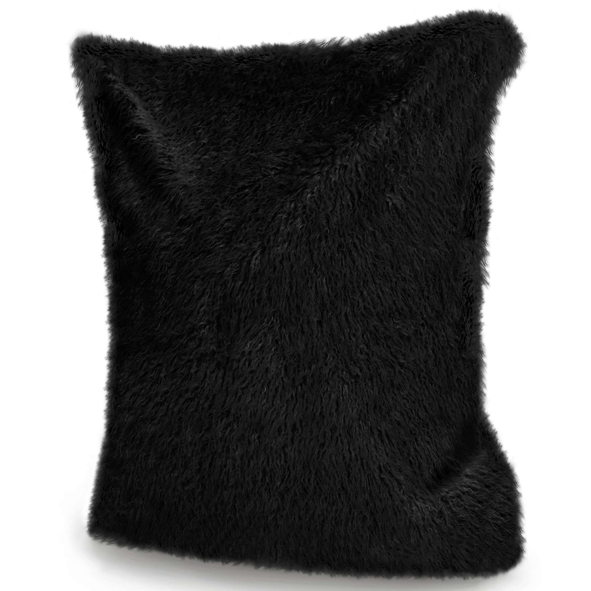 FELL RIESEN SITZSACK Square 140x180cm - Schwarz, Textil (140/25/180cm) - Green Bean