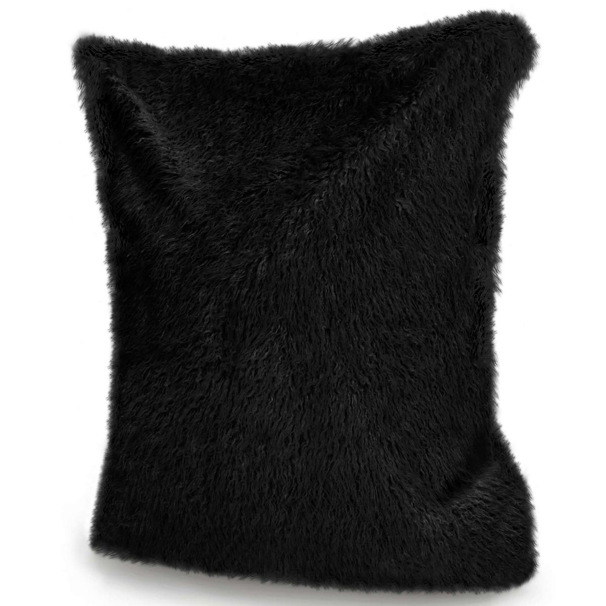 FELL RIESEN SITZSACK Square 140x180cm - Schwarz, Textil (140/25/180cm) - Green Bean