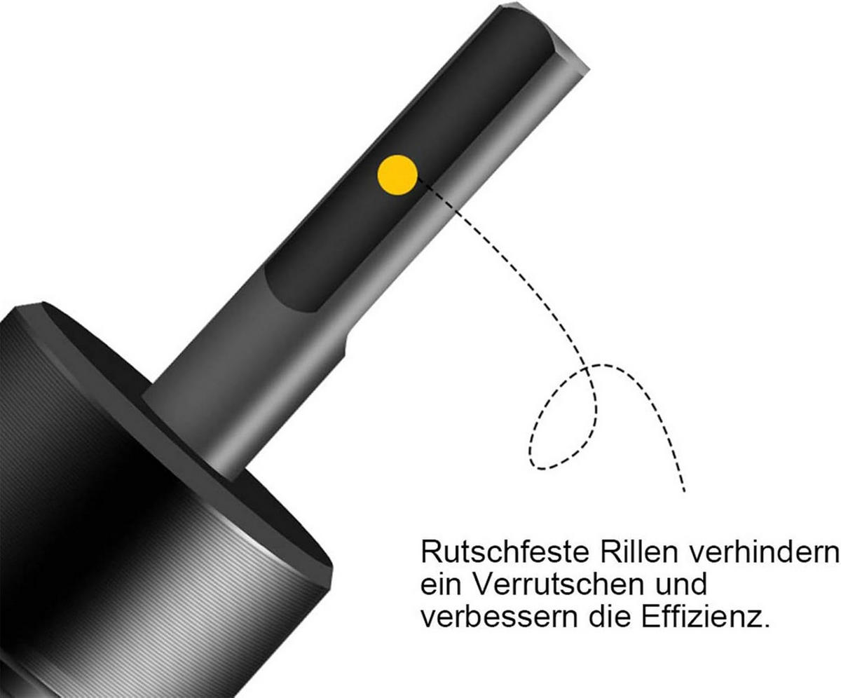 STECHBEITEL – zum Spalten von Holz – mit 3 Bohrern, 32 mm - Schwarz, Metall (9.2/3.2/1cm) - DCA