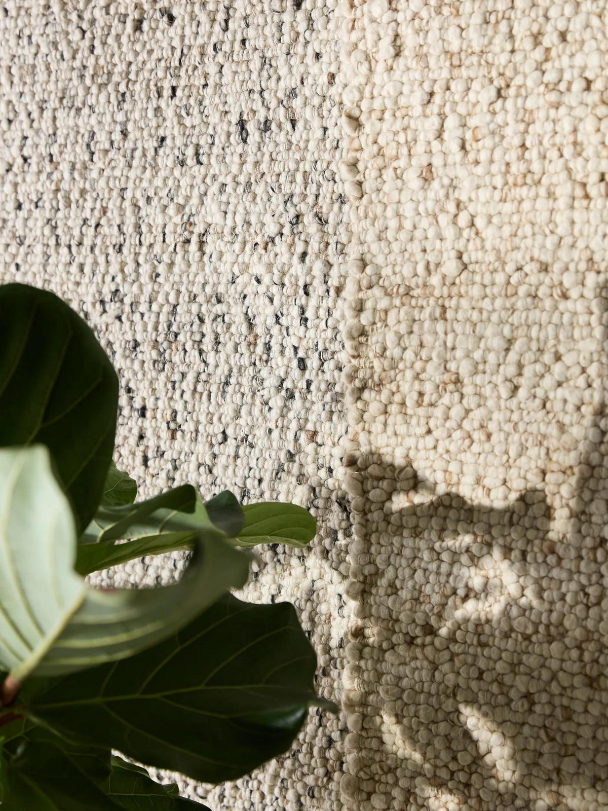 WOLLTEPPICH Patch Weiß/Schwarz 200x300 cm - Weiß, Textil (200/300cm) - benuta Pure