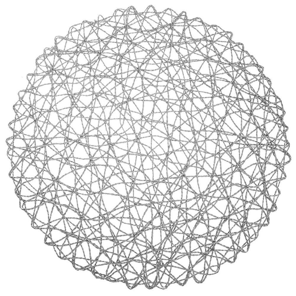 TISCHSET PAPIER RUND, Papier, grau, Ø 35 cm - Grau, Papier (35cm) - Orion 