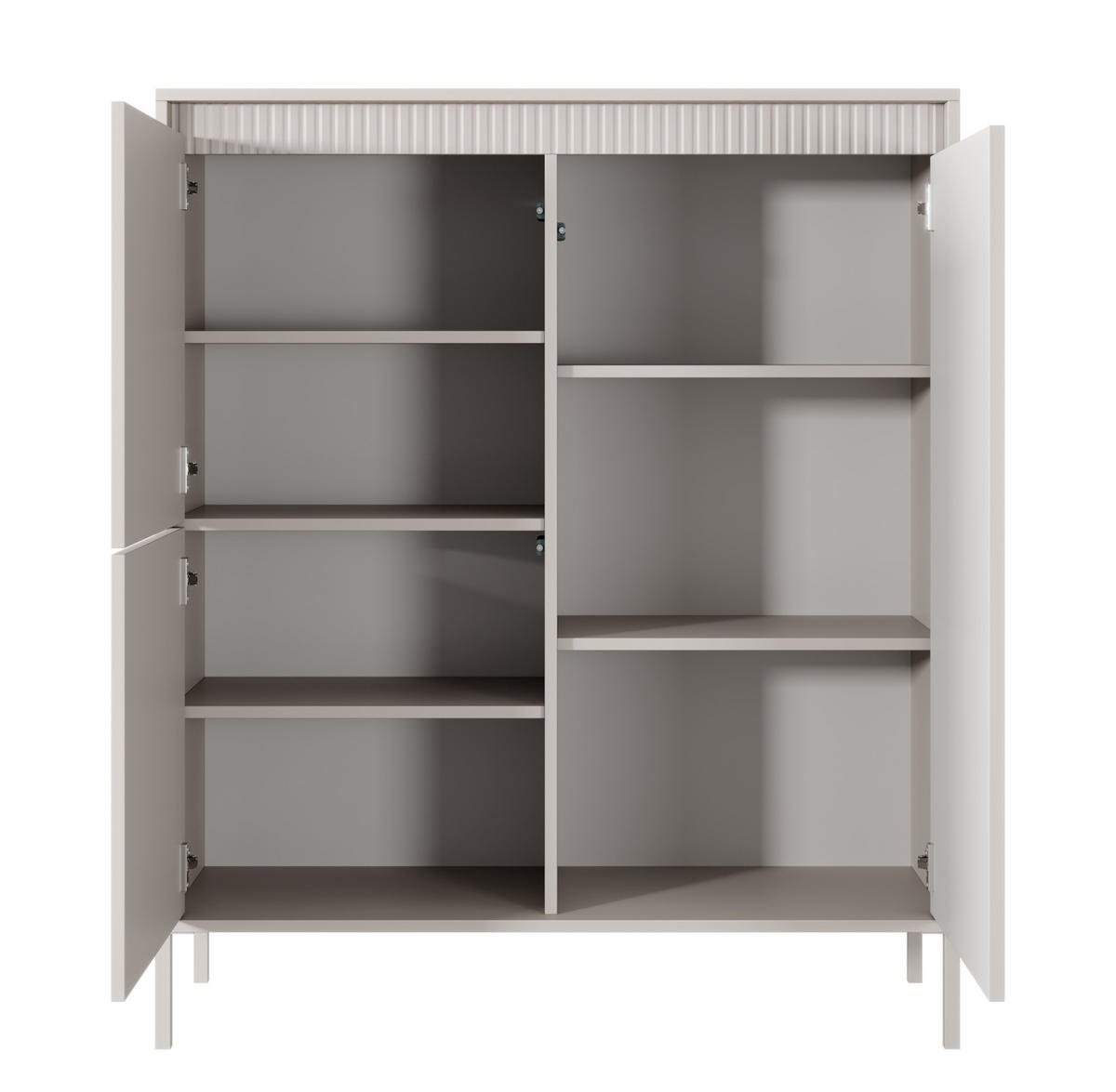 HIGHBOARD Falsetto Beige 104 cm - Beige, Holzwerkstoff/Metall (104/103.5/39.5cm) - Selsey