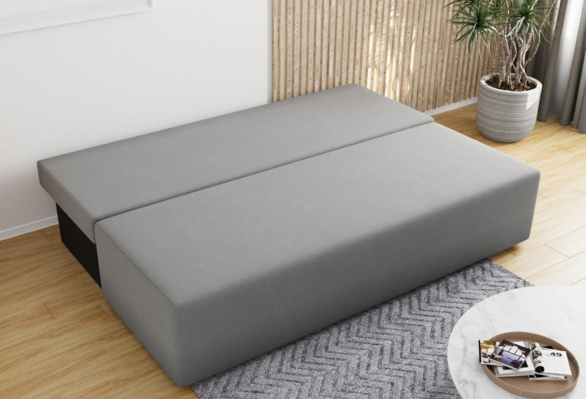 SOFA Granat OLA Mit Schlaffunktion Ohne Armlehnen - Blau, Textil (195/88/85cm) - Sepro Meble