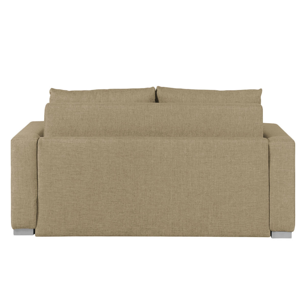 SCHLAFSOFA - Beige/Silberfarben, Textil (153/90/90cm) - home24