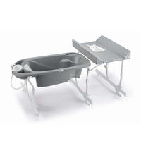 BABY-BADEWANNE mit Wickelauflage Idro Baby Estraibile - Grau, Kunststoff (78/140cm) - Cam il Mondo del Bambino S.p.A.