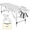 MASSAGELIEGE 2 Zonen, 210 x 95 x 89 cm,weiß - Weiß, Metall (95/89/210cm) - tectake
