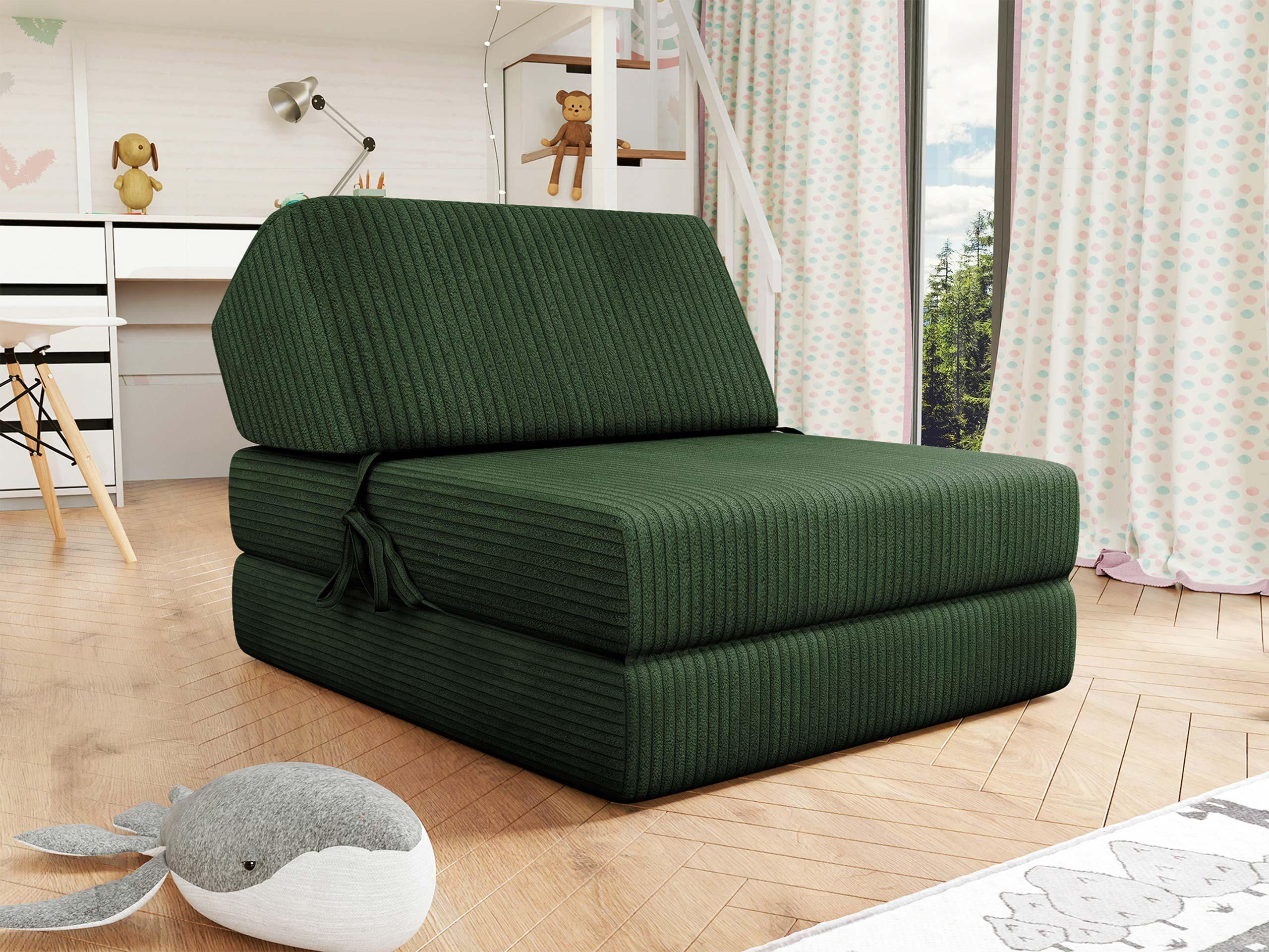 KLAPPSOFA Kevin Cord - Grün, Textil (73/58/90cm) - MIRJAN24