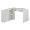 SCHREIBTISCH mit Regalplatte – flexibel aufstellbar, melaminbeschichtet, weiß, 120x107x75 cm - Weiß, Holz/Kunststoff (107/120/75cm) - KADIMA DESIGN