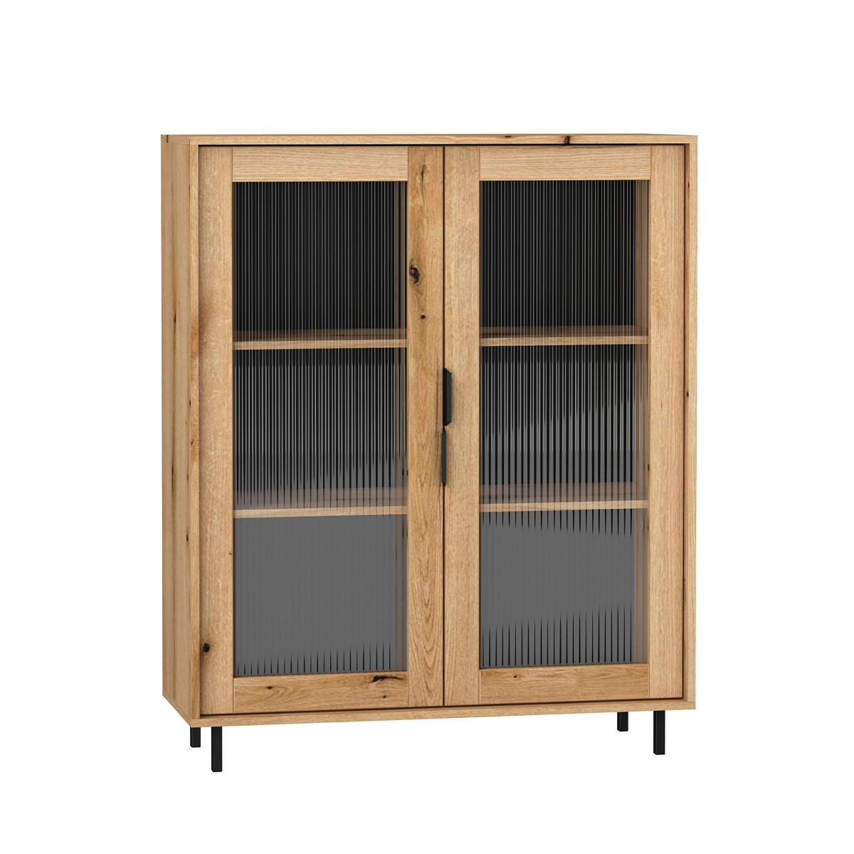 VITRÍNA Soly Dřevo - hnědá, kompozitní dřevo (103.2/126.2/40.3cm) - Petits-meubles