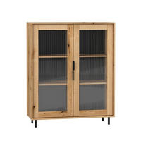 VITRÍNA Soly Dřevo - hnědá, kompozitní dřevo (103.2/126.2/40.3cm) - Petits-meubles