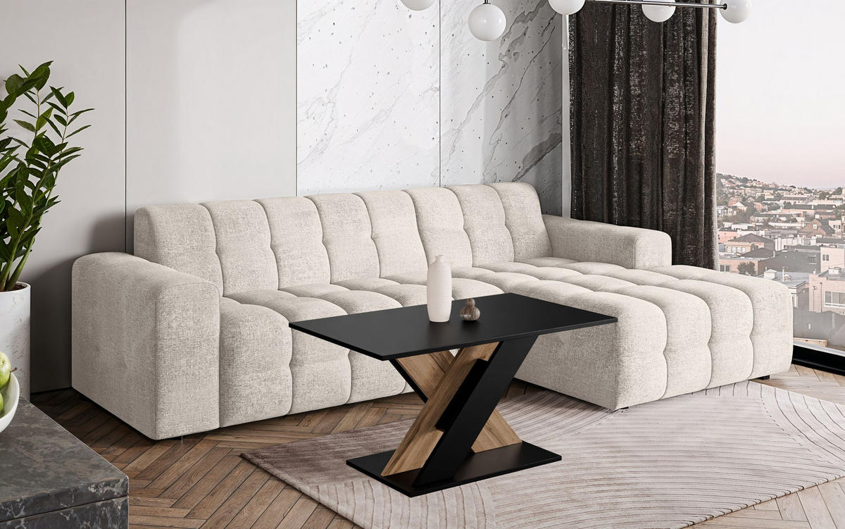 COUCHTISCH 110 cm Schwarz - Schwarz, Holzwerkstoff (60/110/55cm) - Home Collective