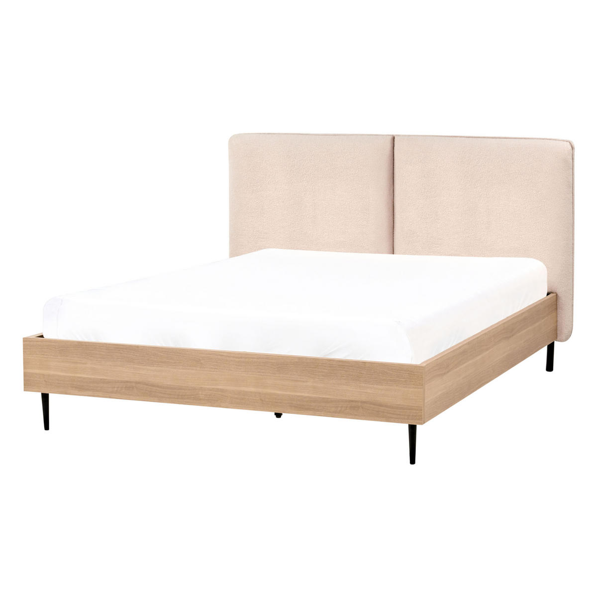 BETT mit Lattenrost 140x200 cm Beige Limanton - Beige, Textil (140/200cm) - Beliani