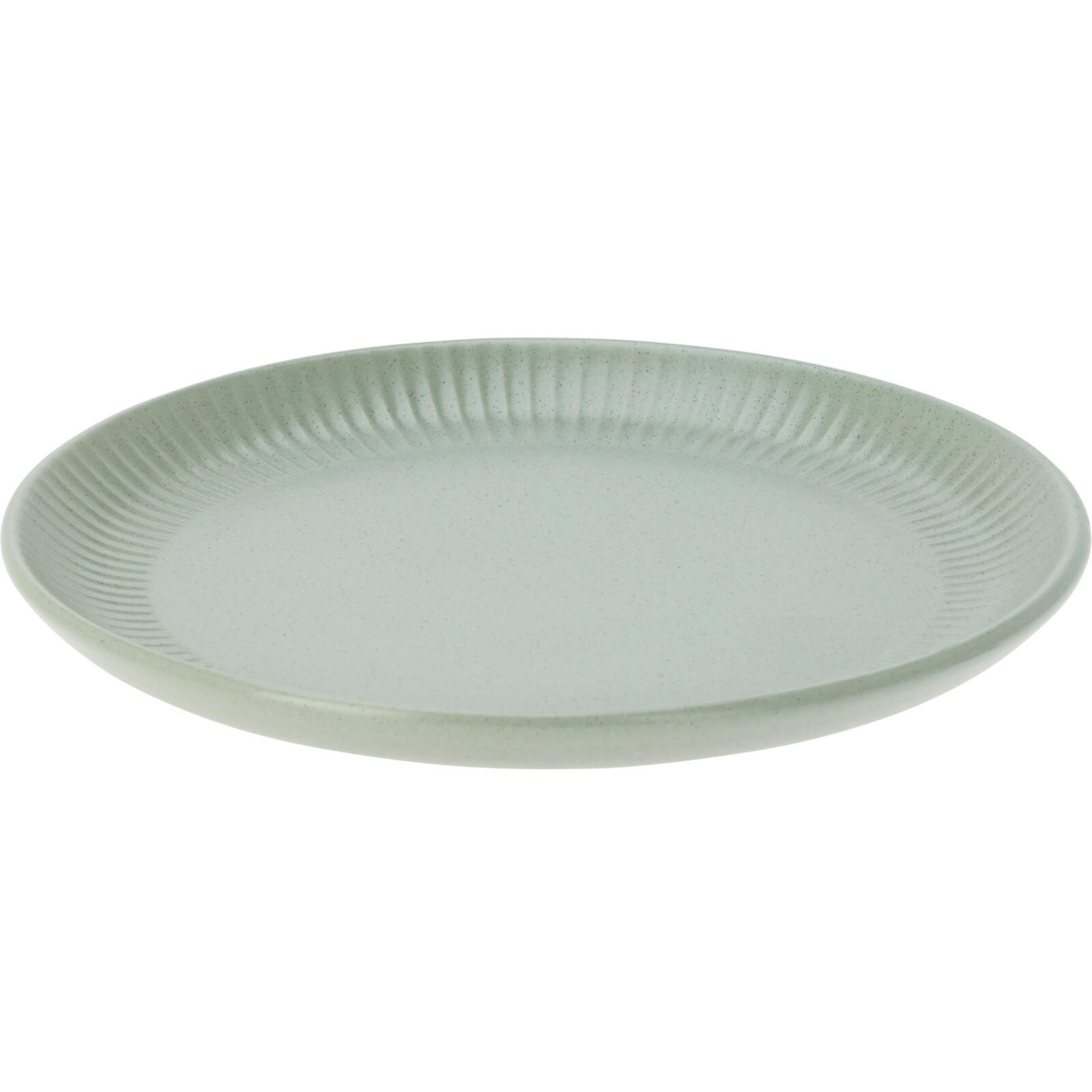 TELLER aus Steinzeug Grün 22/22/2,1 cm - Grün, Keramik (22cm) - Siaki