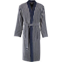 BADEMANTEL HERREN KIMONO STREIFEN 3833 BLAU-GRAPHIT - 17 - Blau, Textil (Snull) - Cawoe