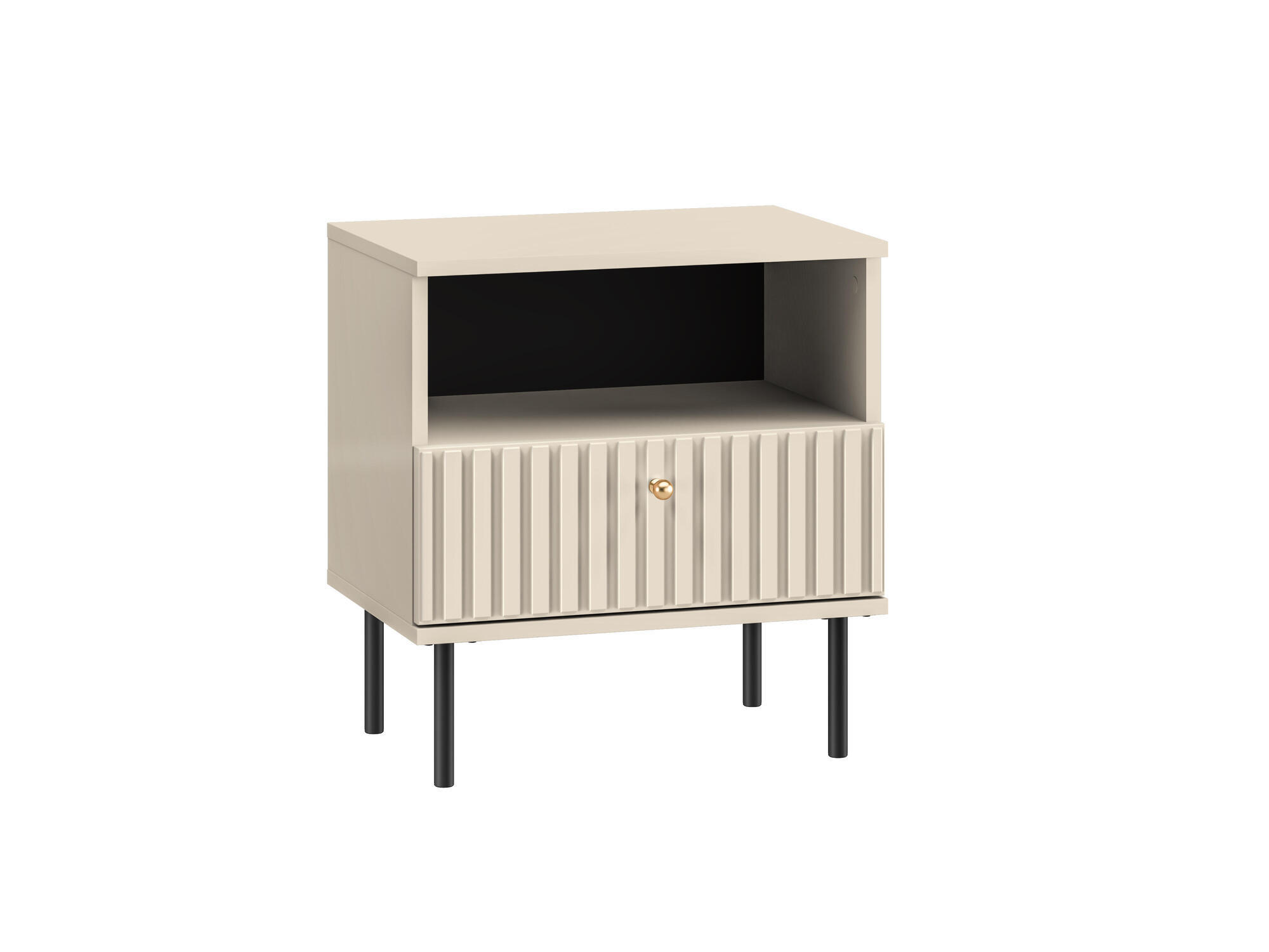 NACHTTISCH SOPHIE Beige 50x34x53 cm - Beige, Holzwerkstoff (50/53/34cm) - FURNLUX