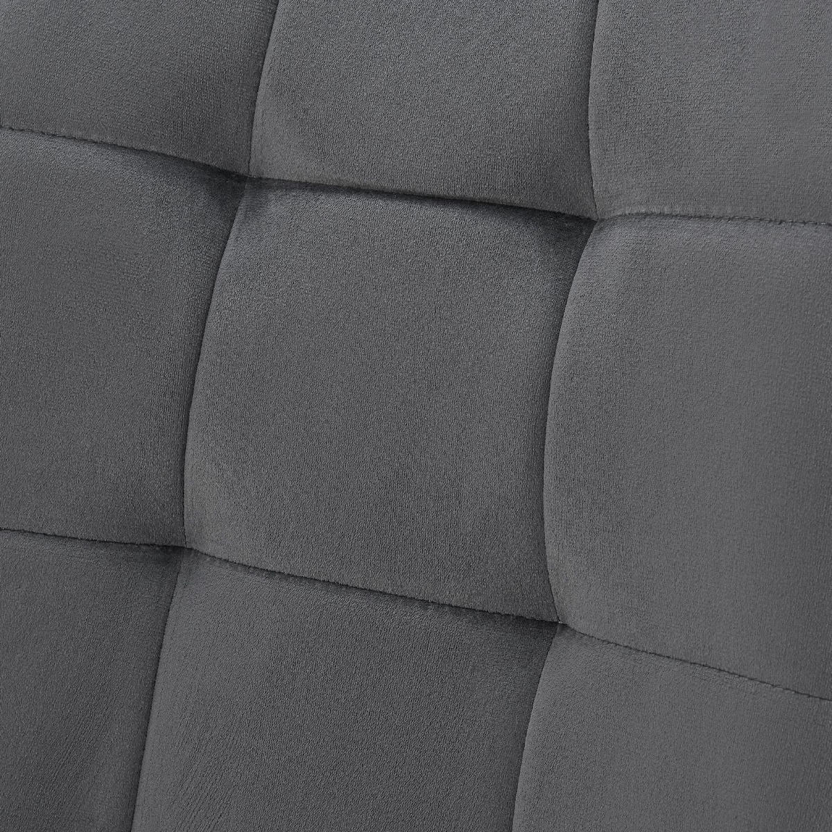 ESSZIMMERSTUHL Blanca Samt dunkelgrau (2er Set) - Dunkelgrau, Textil (46/90/61cm) - Juskys