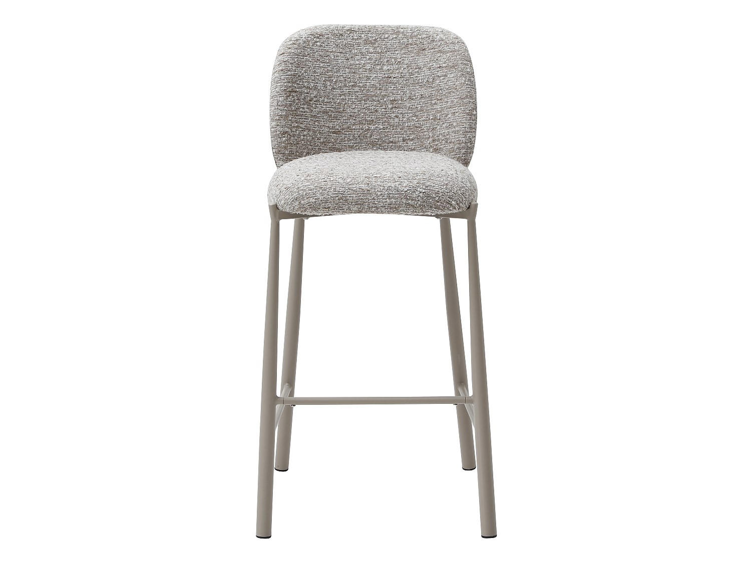 BARHOCKER 2er-Set - Textilstoff & Metall Taupe - Beige - JIZAK - Beige, Textil (49/100.5/54cm) - Vente-Unique