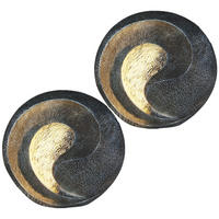 LED AUSSENLEUCHTE Skulptur Grau 2er Set - Grau, Kunststoff (29.5/11/29cm) - Globo Lighting