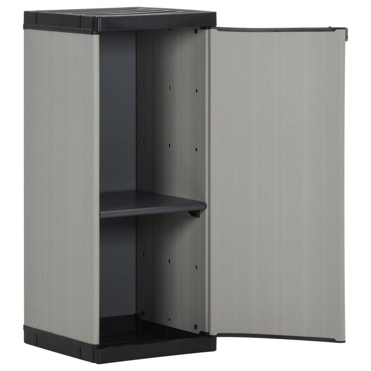 GARTEN-LAGERSCHRANK Mit 1 Boden Grau Und Schwarz 35/40/85 Cm - Grau, Holzwerkstoff/Kunststoff (35/85/40cm) - vidaXL