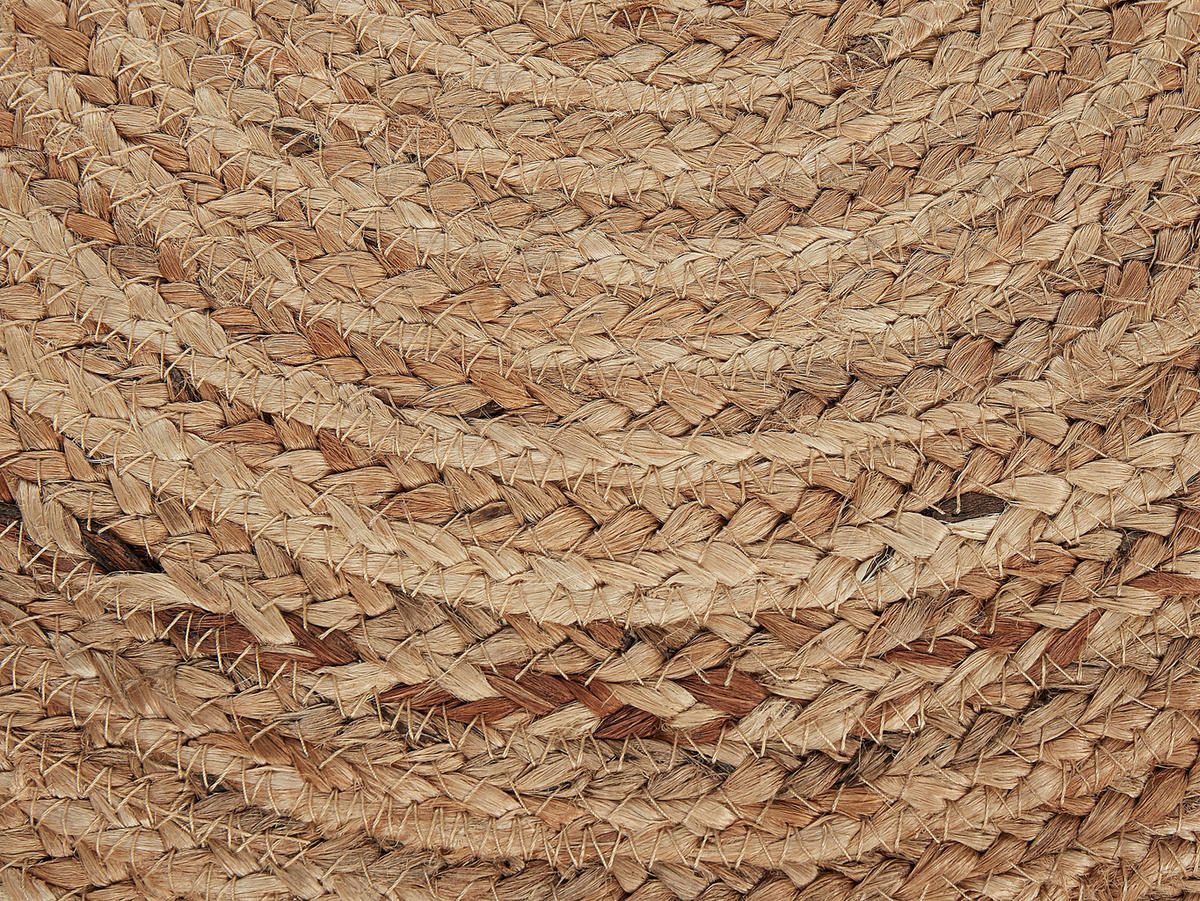 POUF Beige Jute 50/50/20 cm Tifelt - Beige, Naturmaterialien (50/20/50cm) - Beliani
